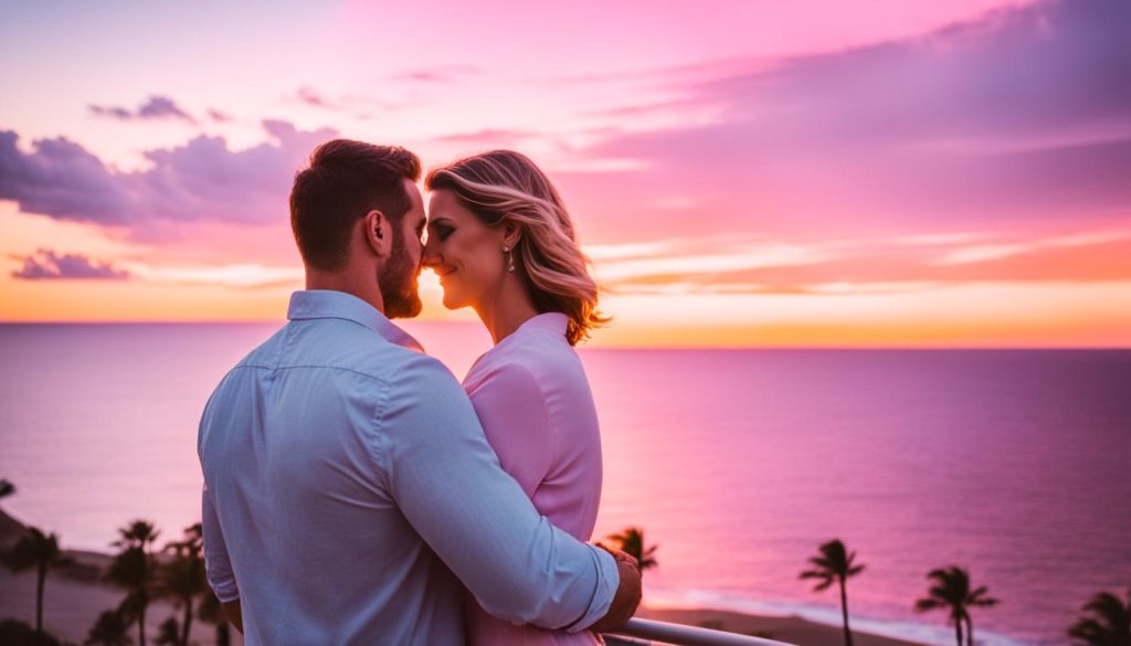 romantic sunset views