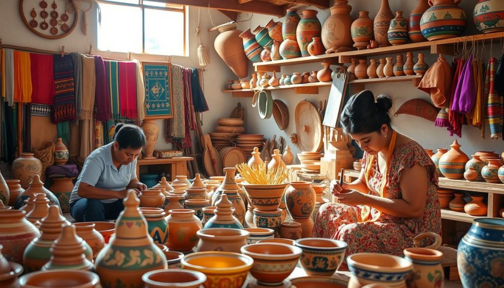 Huatulco artisans at work